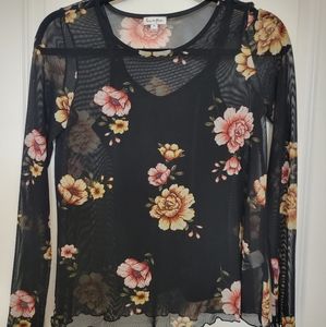 Black Floral Shirt